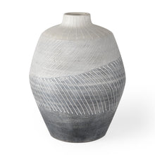 Load image into Gallery viewer, Ombre Round Table Vase (729963) - Gray / White