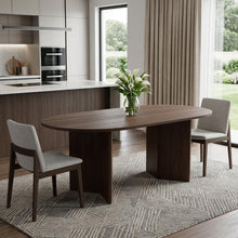 Load image into Gallery viewer, Double Pedestal Base Oval Dining Table (691646) - Brown