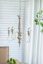 Load image into Gallery viewer, 4 Light Chandelier, Hanging Light Fixture With Adjustable Chain For Kitchen, Bulb Not Included - Cream White