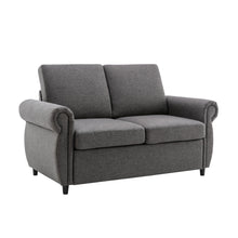 Load image into Gallery viewer, Pull Out Sofa Bed Loveseat Sleeper With Twin Size Memory Mattress With Two USB Ports For Living Room Spaces