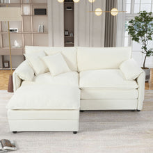 Load image into Gallery viewer, Modern Comfy Deep Seat Modular Sectional Sofa Cloud Couch With Ottoman