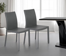 Load image into Gallery viewer, Upholstered Leather Dining Side Chairs (Set of 2) - Gray
