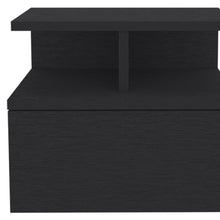 Load image into Gallery viewer, 14" x 13.2" x 11.6" One Drawer Faux Wood Floating Nightstand - Black
