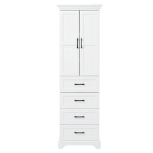 Load image into Gallery viewer, Bathroom Vanity With 2 Damping Hinge Doors, 3 Drawers, Adjustable Shelves - White