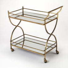 Load image into Gallery viewer, Antique Bar Cart - Gold