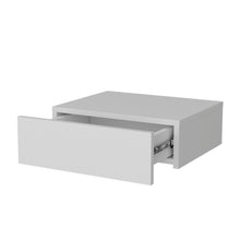 Load image into Gallery viewer, 5" One Drawer Faux Wood Floating Nightstand - White