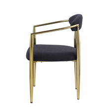 Load image into Gallery viewer, Dining Chairs (Set of 2), Mid-Century Modern Dining Chairs, Kitchen Dining Room Chairs, Round Boucle Backrest Sherpa Dining Chair With Metal Legs