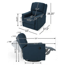 Load image into Gallery viewer, Contemporary Glider Recliner With Swivel Function