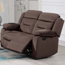 Load image into Gallery viewer, Modern Loveseat With Pillow Arms, Plush Backrest, Horizontal Tufting, USB Port