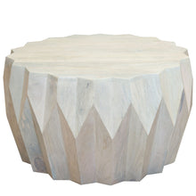 Load image into Gallery viewer, 32" Solid Wood Round Block Coffee Table - White