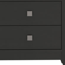 Load image into Gallery viewer, 26.6" x 15.7" x 24.3" Two Drawer Faux Wood Nightstand - Black