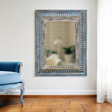 Load image into Gallery viewer, 50" Solid Framed Accent Mirror - Blue / Silver