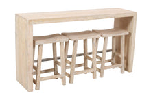 Load image into Gallery viewer, Solid Wood Rectangular Bar Table - Antiqued White