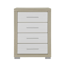 Load image into Gallery viewer, 31" Wood Four Drawer Dresser - Natural And White