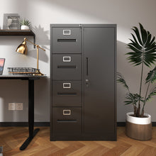 Load image into Gallery viewer, Metal Storage Vertical Filing Cabinet With Lock, 4 Drawers, 1 Door, Steel Construction, School / Office Use