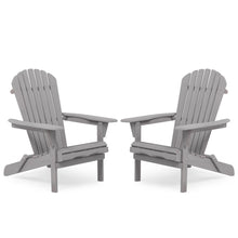 Load image into Gallery viewer, Lounge Patio Chair For Garden Outdoor Wooden Folding Adirondack Chair (Set of 2) Solid Cedar Wood Lounge Patio Chair For Garden