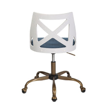 Load image into Gallery viewer, Charlotte - Farmhouse Task Chair - Antique Copper / White / Blue