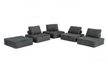 Load image into Gallery viewer, Modern Floor Pillow Modular Sectional Sofa - Charcoal