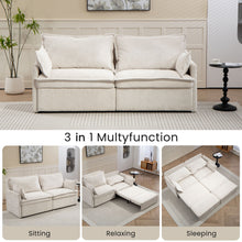 Load image into Gallery viewer, Pull Out Sofa Bed, Convertible Sleeper Sofa Couch, Side Storage, And USB / C - Type Charging Ports Chair