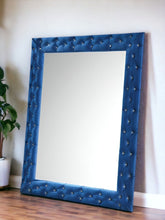 Load image into Gallery viewer, 74" Square Wood Framed Mounted Accent Mirror - Blue