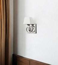 Load image into Gallery viewer, Metal Wall Light With Frosted Glass Shade - Silver