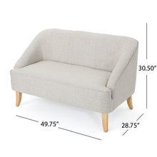 Load image into Gallery viewer, Modern Fabric Loveseat With Sloped Armrests For Living Room - Beige