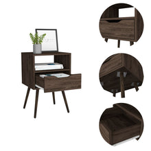 Load image into Gallery viewer, Modern Bedroom Nightstand - Dark Walnut