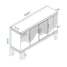 Load image into Gallery viewer, 4 Door Cabinet With Adjustable Shelves, Large Storage For Living Room - Champagne