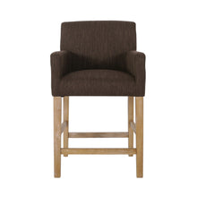 Load image into Gallery viewer, Charmed Upholstered Counter Stool With H Frame Base And Round Arms