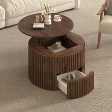 Load image into Gallery viewer, Round Lift Top Coffee Table With Hidden Storage For Living Room