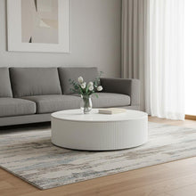 Load image into Gallery viewer, Round Drum Coffee Table - White