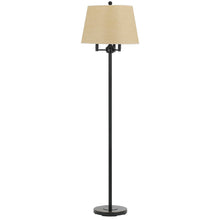 Load image into Gallery viewer, 62" Four Light Traditional Shaped Floor Lamp With Beige Square Shade - Bronze