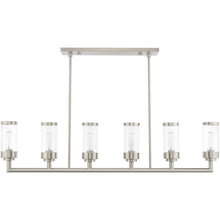 Load image into Gallery viewer, 21'' Six-Light Dimmable Chandelier With Shades - Nickel