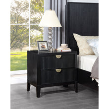 Load image into Gallery viewer, Mason - 2 Drawer Nightstand With Fluted Design - Black