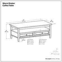Load image into Gallery viewer, Warm Shaker - Coffee Table