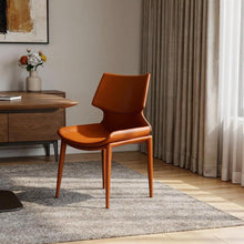Load image into Gallery viewer, Cognac Faux Leather Wrapped Dining Chairs (Set of 2) - Terra Cotta