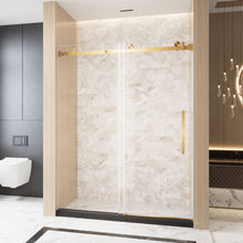 Load image into Gallery viewer, Frameless Single Sliding Shower Door With Handle And Square Tube Track