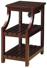 Load image into Gallery viewer, Wooden Usb Port Storage End Table - Espresso