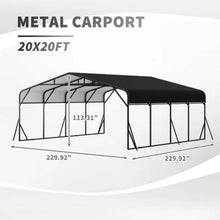 Load image into Gallery viewer, Heavy Duty Carport, All Weather Shelter - Black
