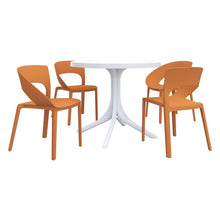 Load image into Gallery viewer, 4 Piece Set Of Modern Designed Single Chairs With Round Table