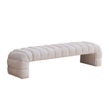 Load image into Gallery viewer, Modern Upholstered Armless Bed Bench With Channel Tufted Design