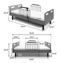 Load image into Gallery viewer, Electric Adjustable Hospital Bed For Home Use With Wired Remote Control, Memory Foam Mattress - Gray / White