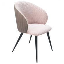 Load image into Gallery viewer, Upholstered Fabric Wing Back Dining Room Arm Chair - Cream
