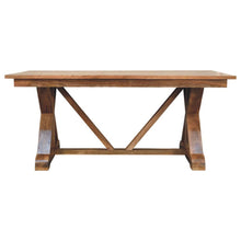 Load image into Gallery viewer, Solid Wood Trestle Base Dining Table - Brown