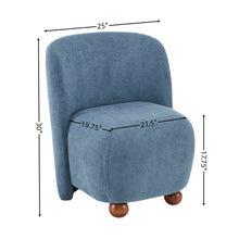 Load image into Gallery viewer, Modern Low Back Accent Upholstered Armless Living Room Chairs, Round Feet