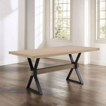 Load image into Gallery viewer, Elevated - Farmhouse Dining Table With X Shaped Legs - Light Ash