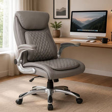 Load image into Gallery viewer, High Back Ergonomic Executive Office Chair, Adjustable Height And Lumbar Support For Home & Office - Antique Gray