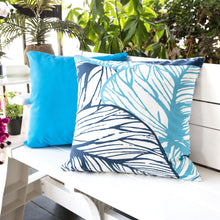 Load image into Gallery viewer, Leaf Vein Outdoor & Indoor Pillow - Indigo