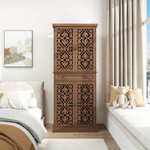 Load image into Gallery viewer, 4 Door Cabinet With 1 Drawer, With 4 Adjustable Inner Shelves, Storage Cabinet