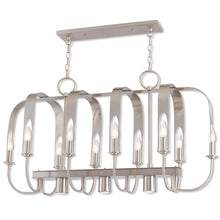 Load image into Gallery viewer, Multi Light Metal Dimmable Chandelier With Shades - Nickel